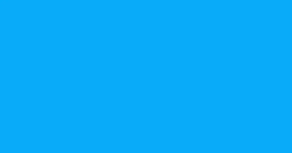 #09acf9 dodger blue color image