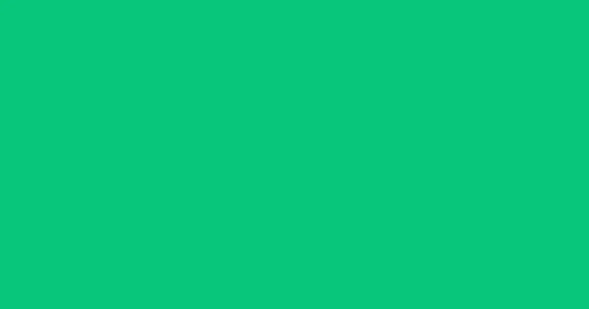 #09c67b caribbean green color image