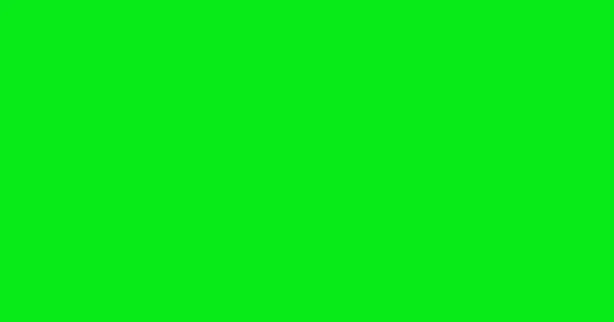 #09ea18 green color image