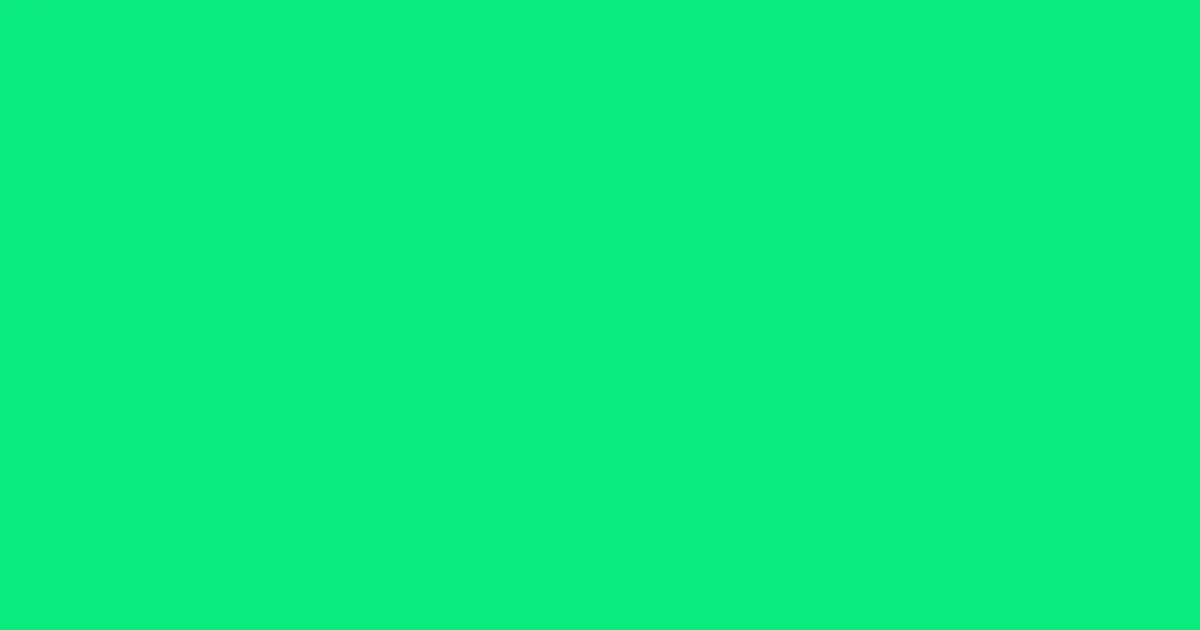 #09eb7d spring green color image