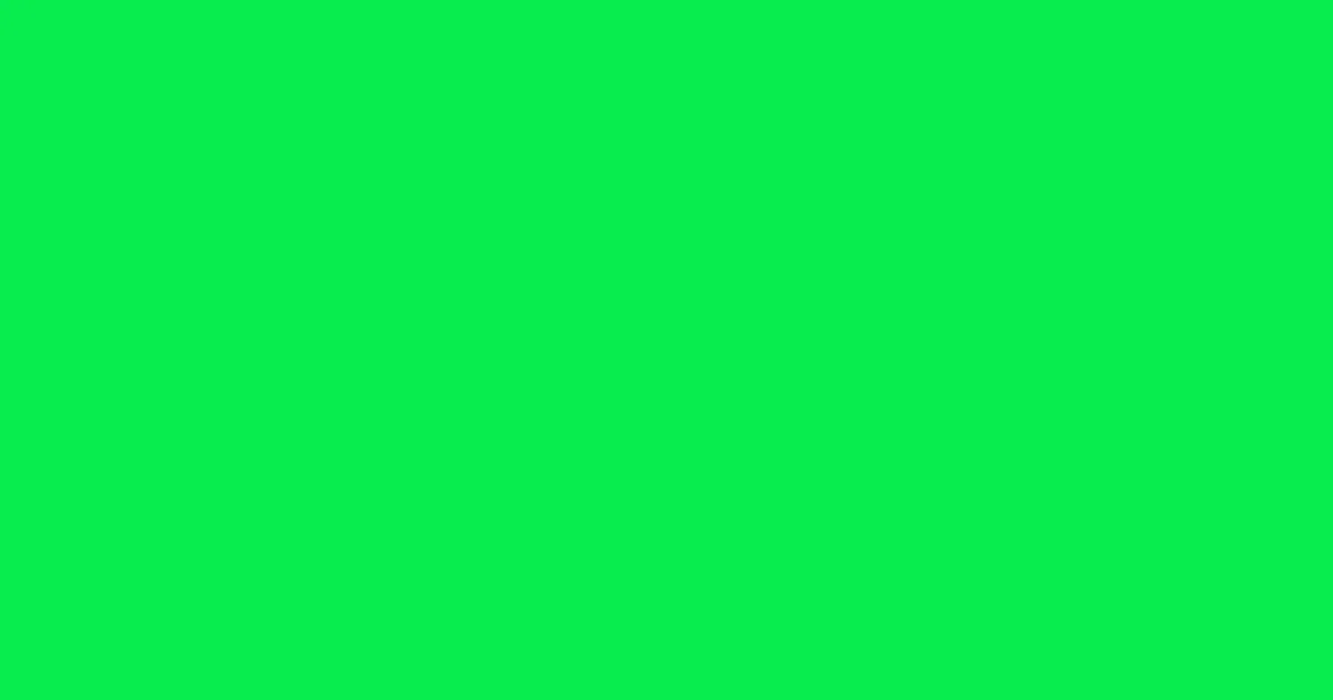 #09ed4d malachite color image
