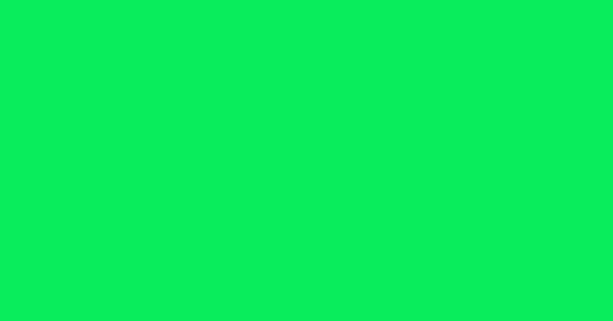 #09ed5c malachite color image