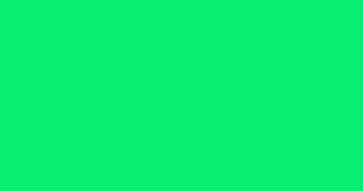 #09ed73 spring green color image