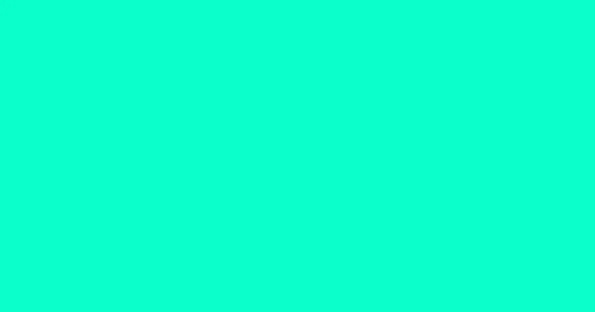 #09ffc9 bright turquoise color image
