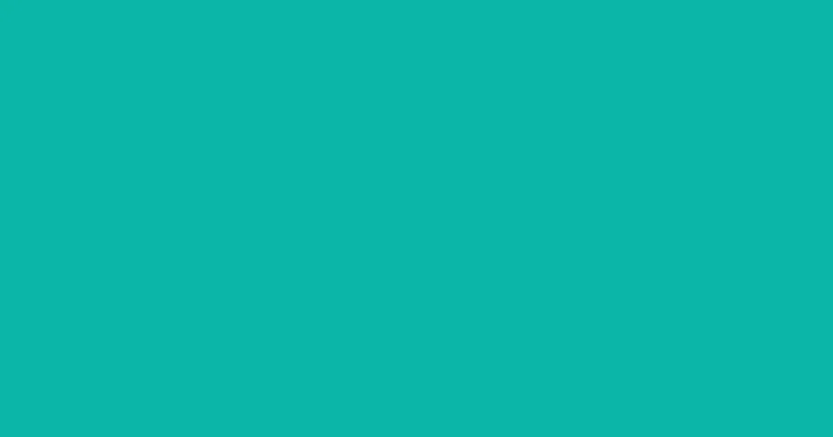 #0ab6a7 blue green color image