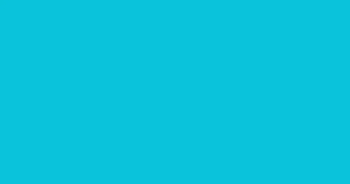 #0ac2db bright turquoise color image