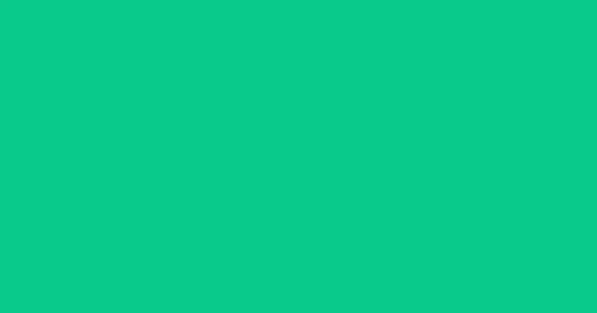 #0aca8b caribbean green color image