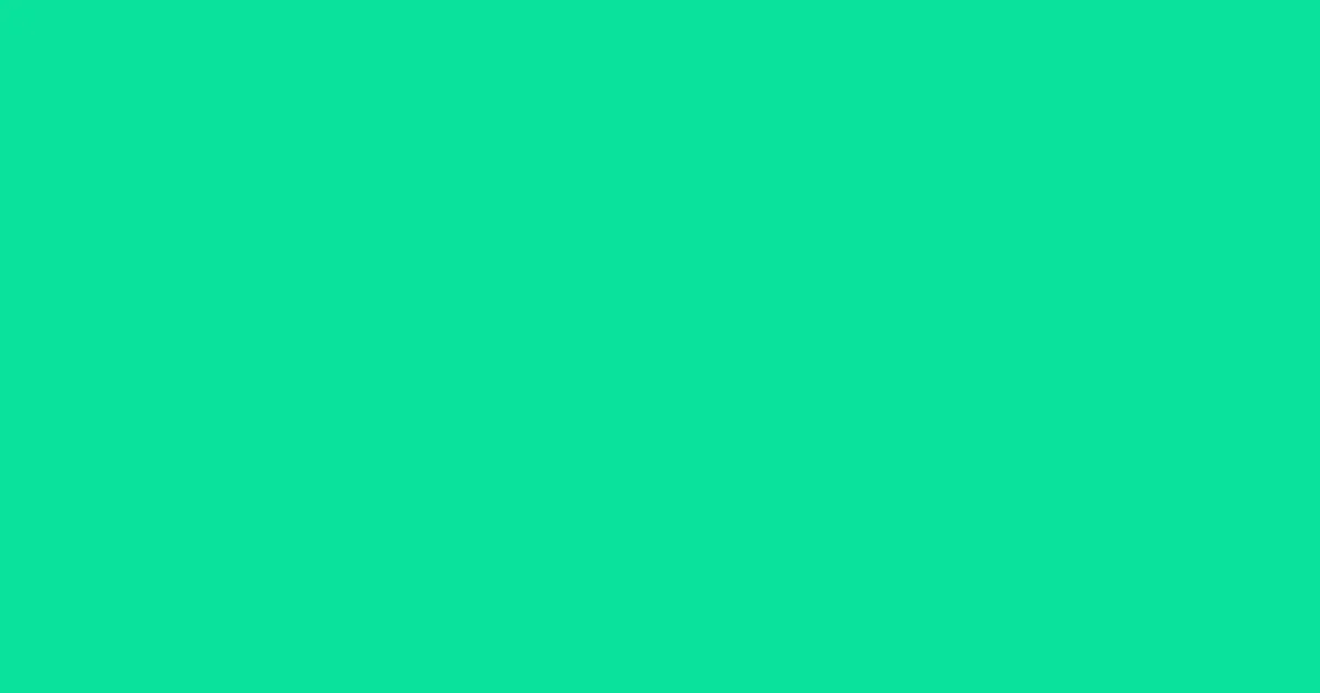 #0ae39c caribbean green color image