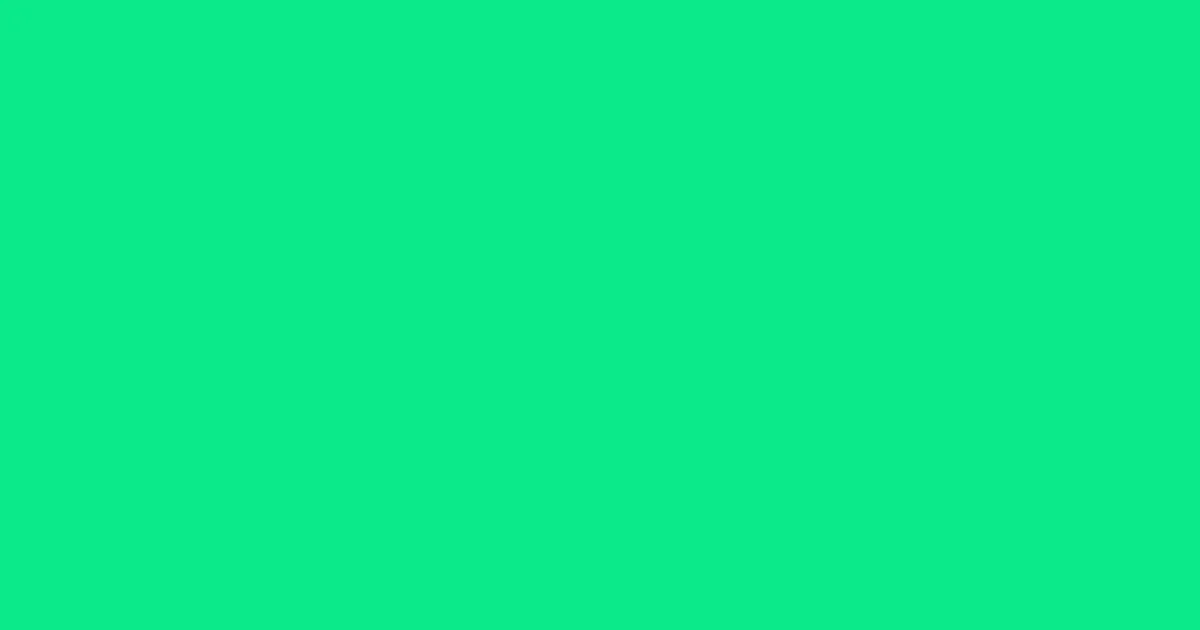 #0ae98a spring green color image