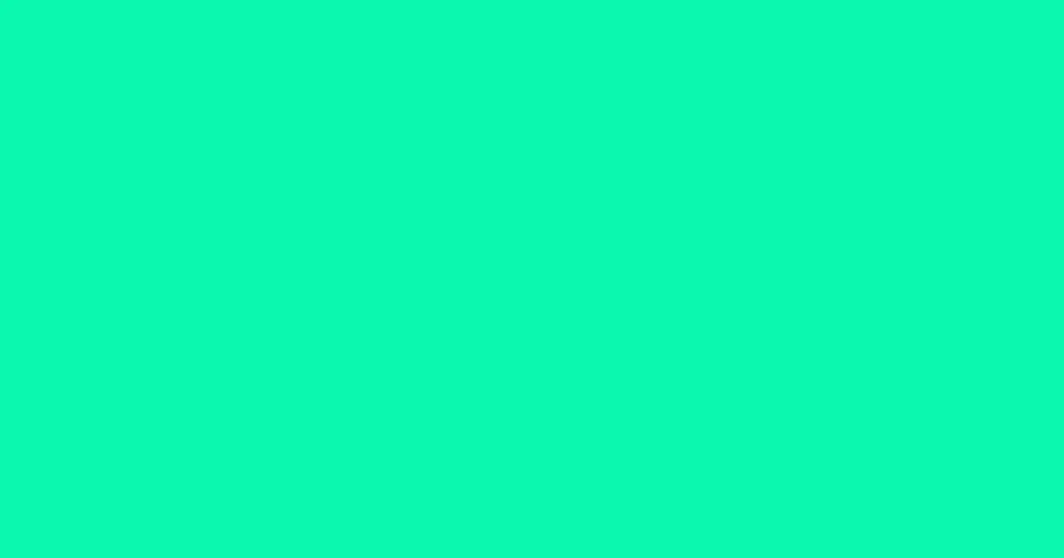 #0af8af bright turquoise color image