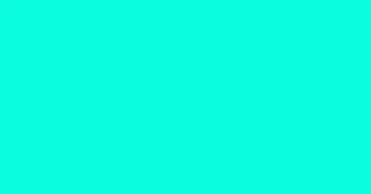 #0afcdf bright turquoise color image