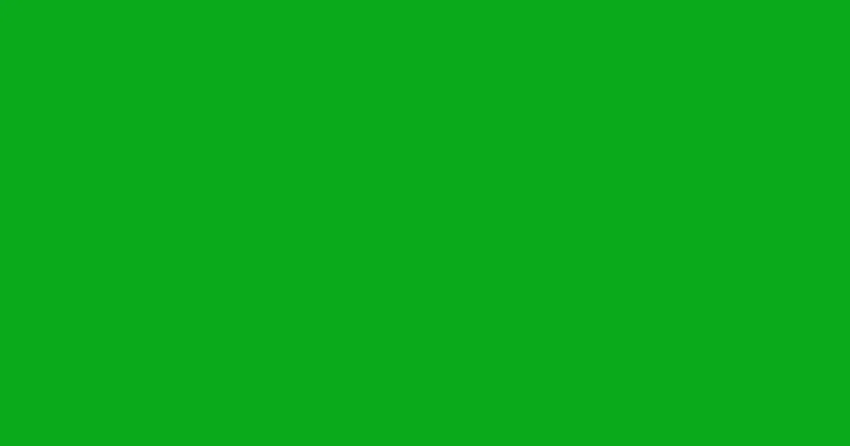 #0baa1b slimy green color image