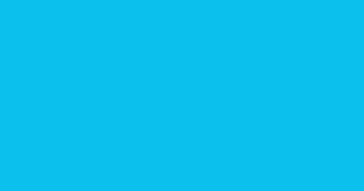 #0bbeea bright turquoise color image