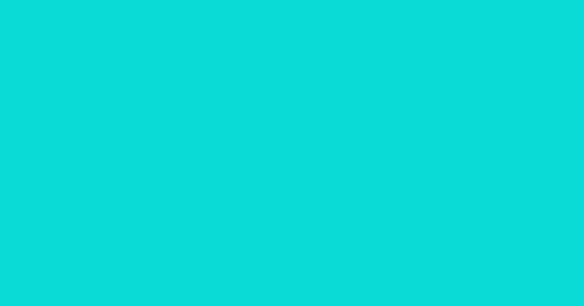 #0bdbd7 bright turquoise color image