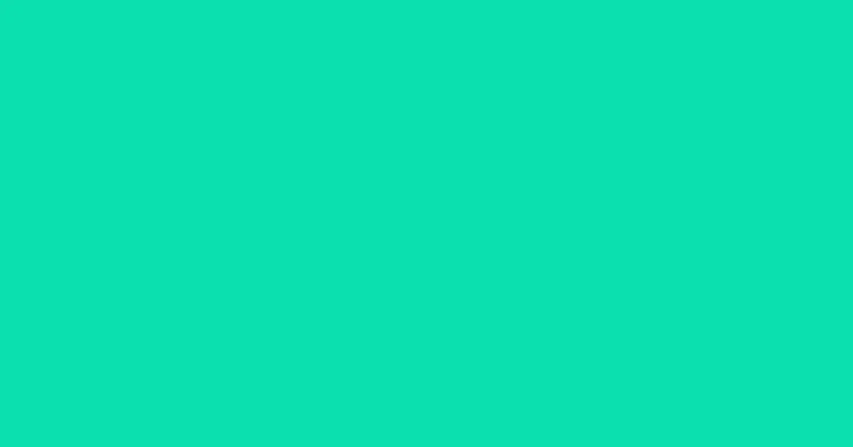 #0be0af bright turquoise color image