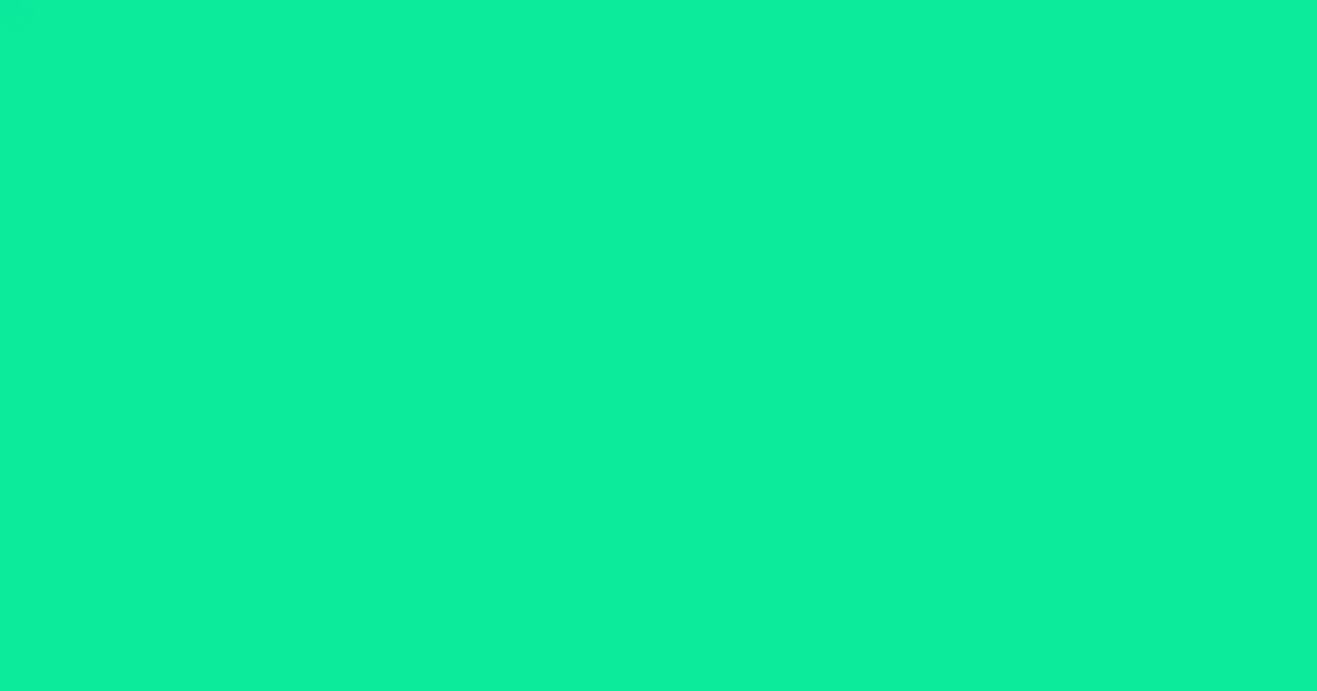 #0be99b spring green color image