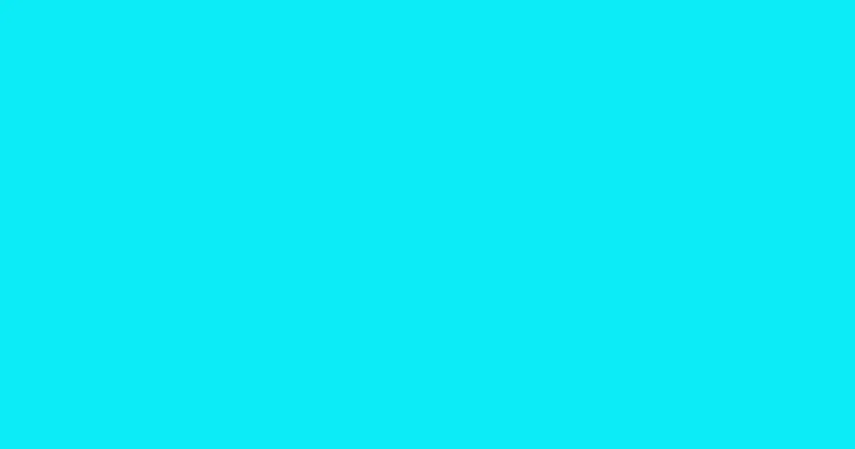 #0becf6 bright turquoise color image