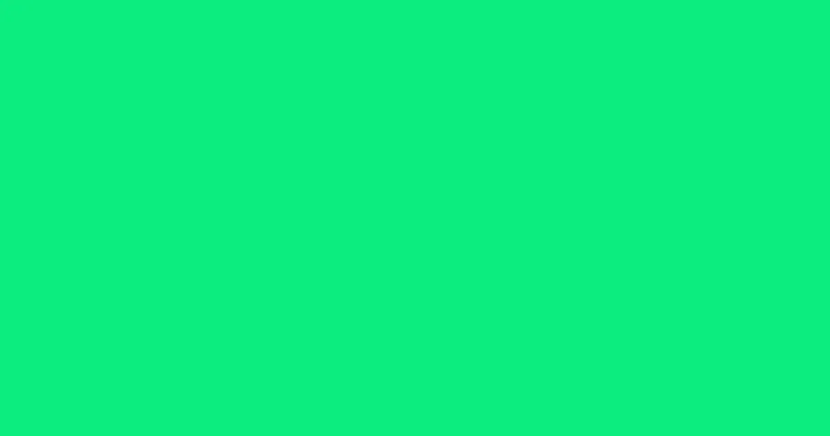 #0bed7e spring green color image