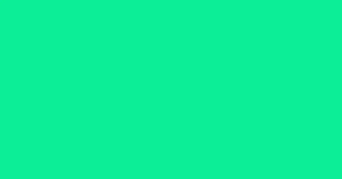 #0bee96 spring green color image