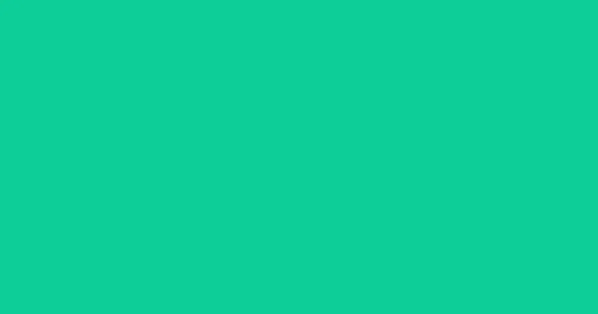 #0cce97 caribbean green color image