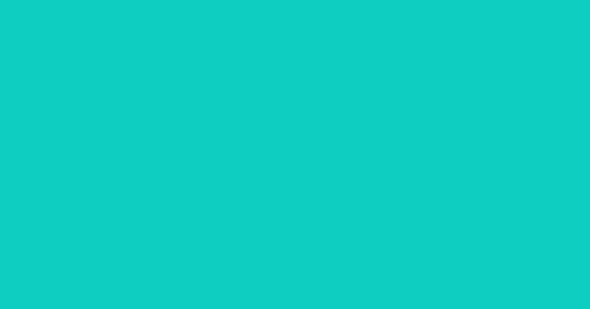 #0ccec1 bright turquoise color image