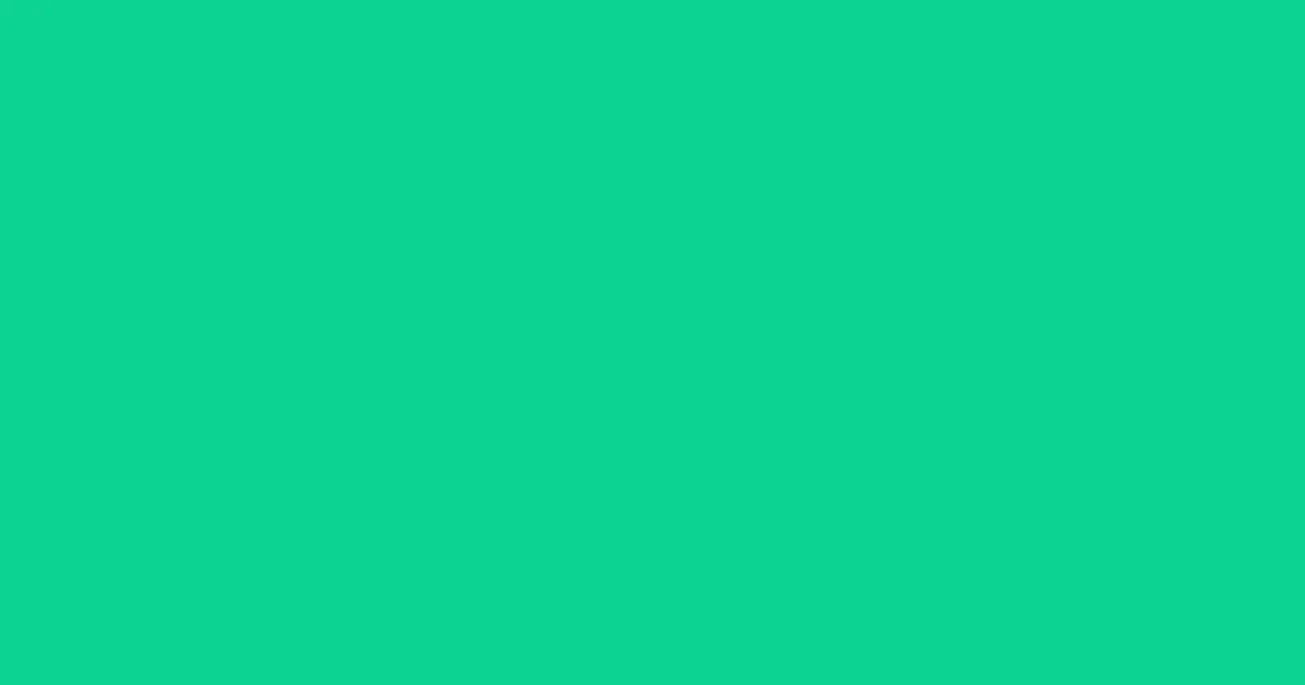 #0cd391 caribbean green color image