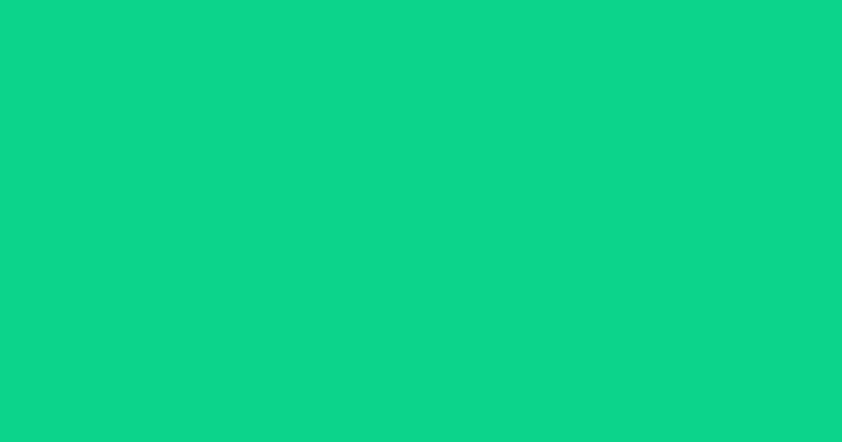 #0cd58b caribbean green color image