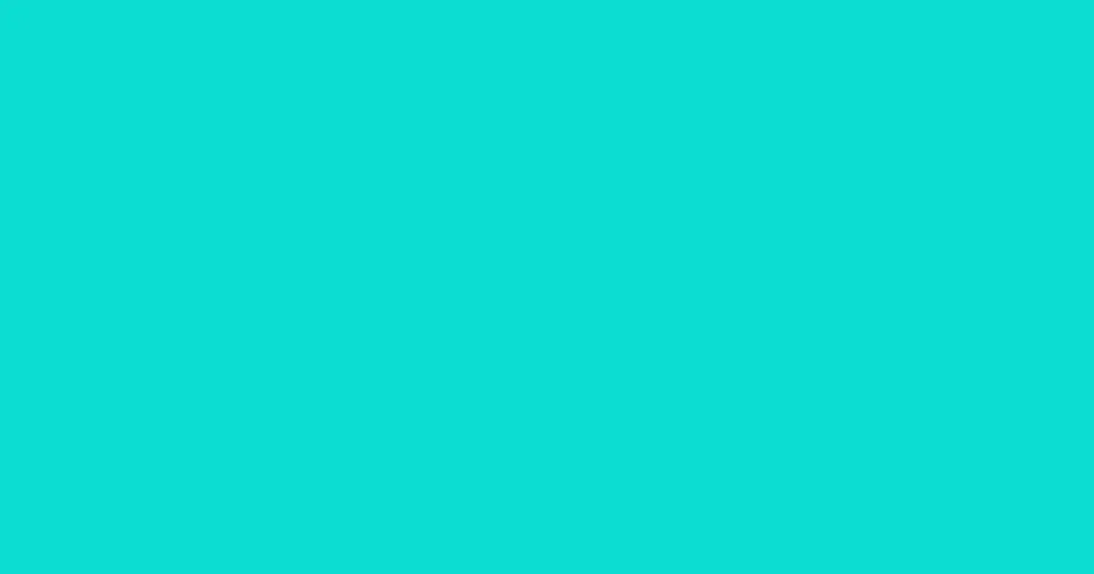 #0cdcd2 bright turquoise color image