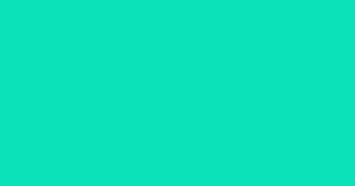 #0ce2ba bright turquoise color image