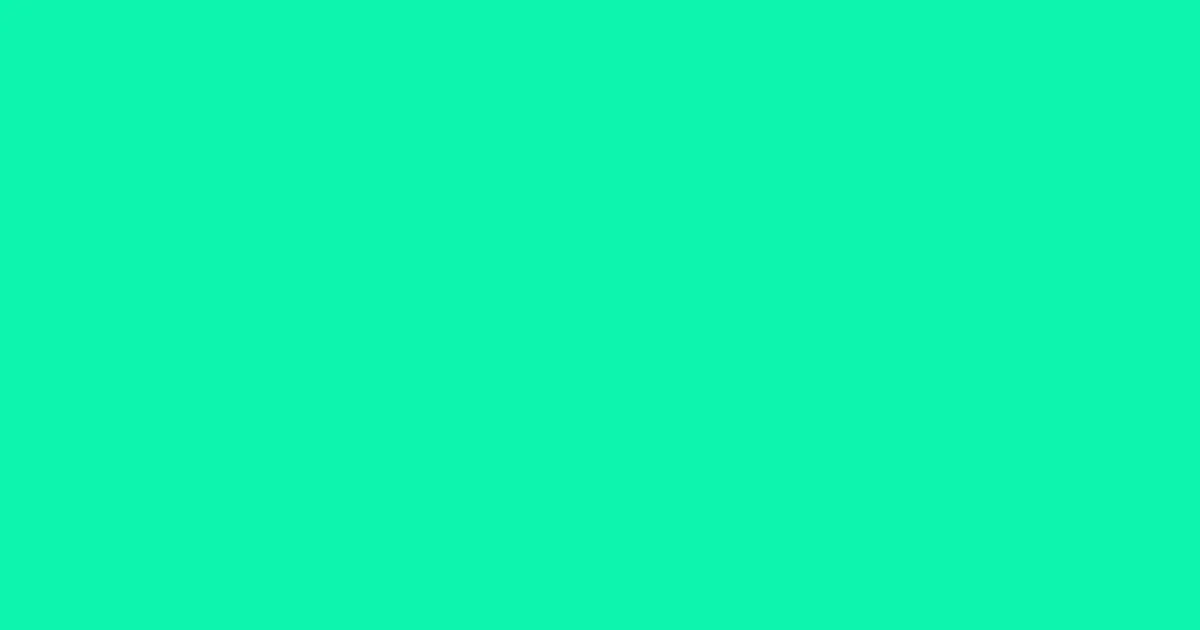 #0cf5ac bright turquoise color image
