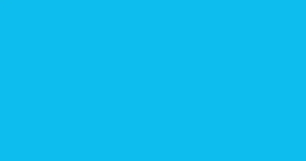 #0dbeee bright turquoise color image