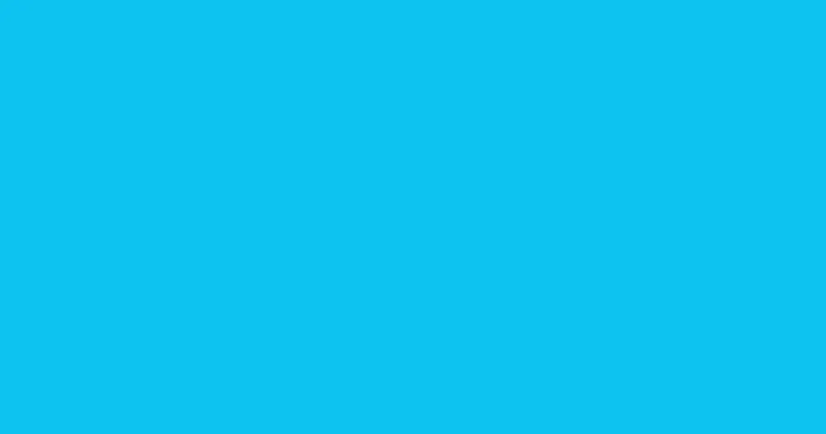 #0dc2f1 bright turquoise color image