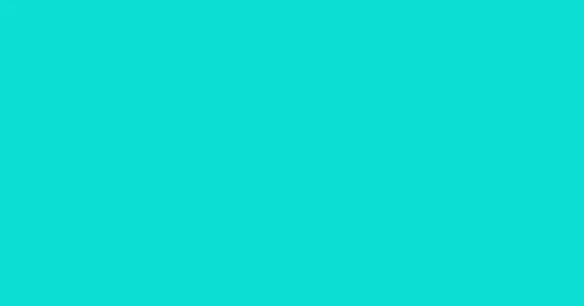 #0dded3 bright turquoise color image