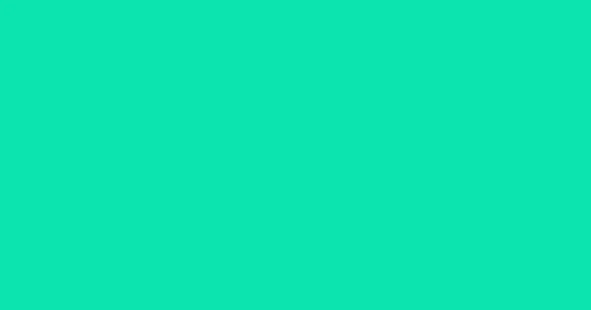 #0de4af bright turquoise color image