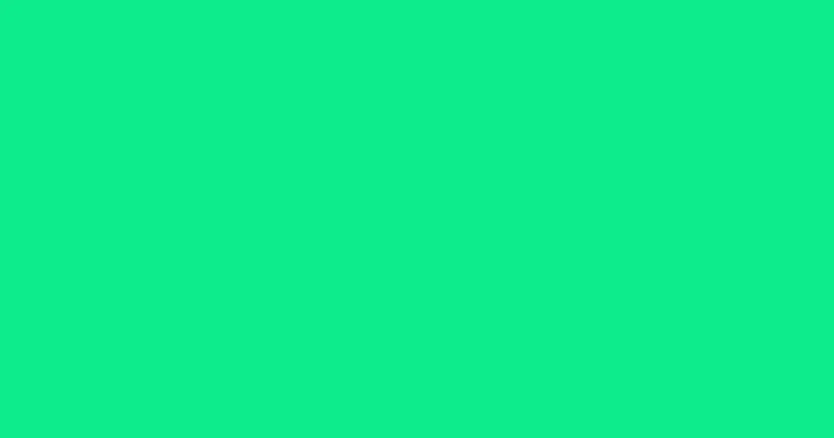 #0deb8c spring green color image