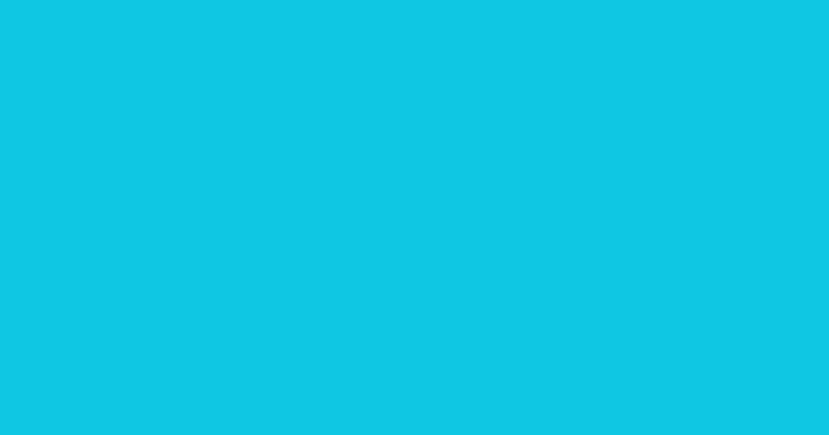 #0ec6e3 bright turquoise color image