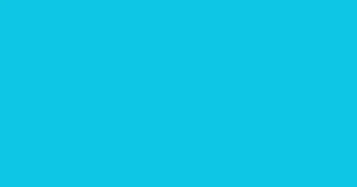 #0ec6e4 bright turquoise color image