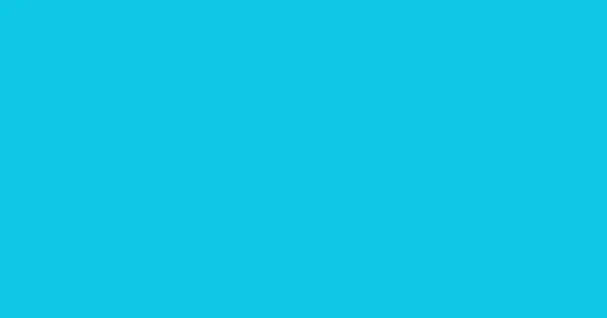 #0ec8e4 bright turquoise color image