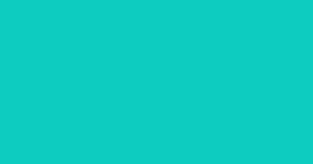 #0eccbf bright turquoise color image