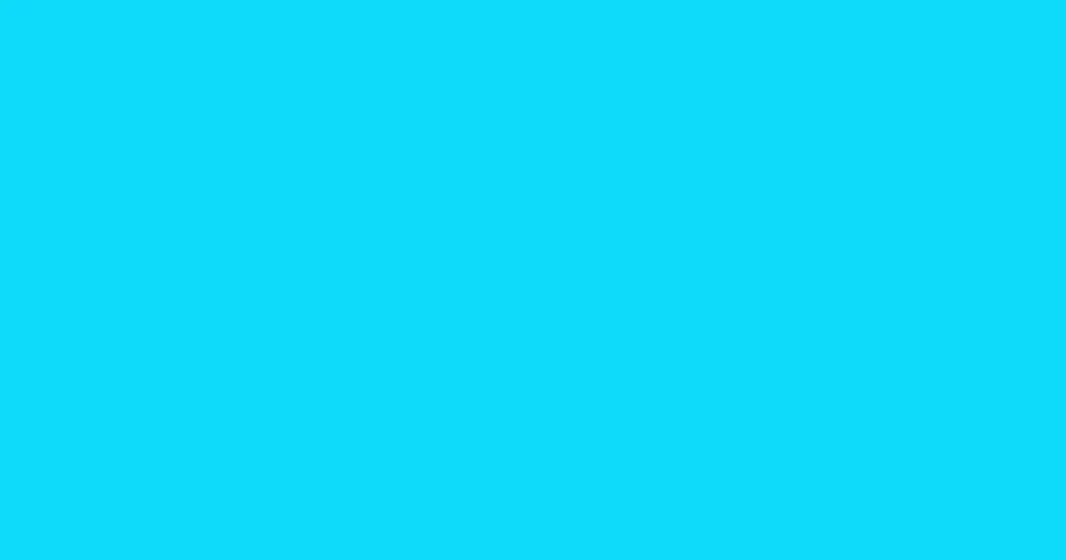 #0edafa bright turquoise color image