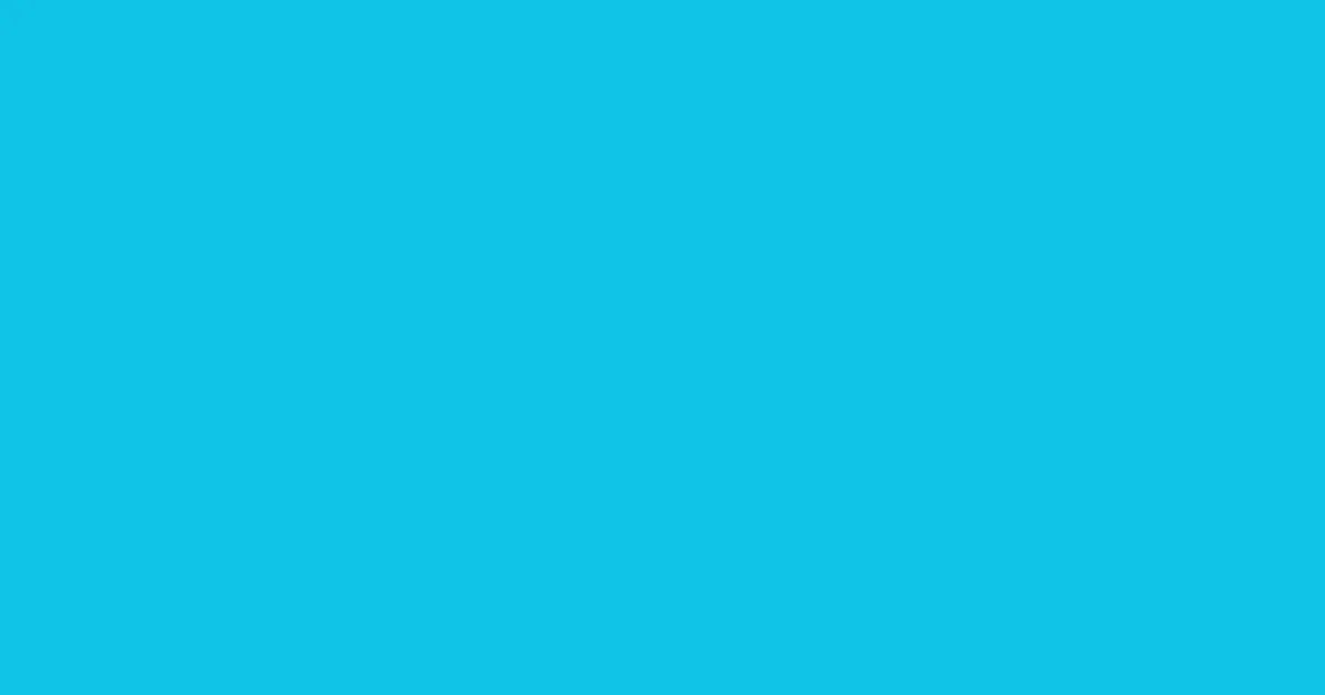 #0fc3e7 bright turquoise color image