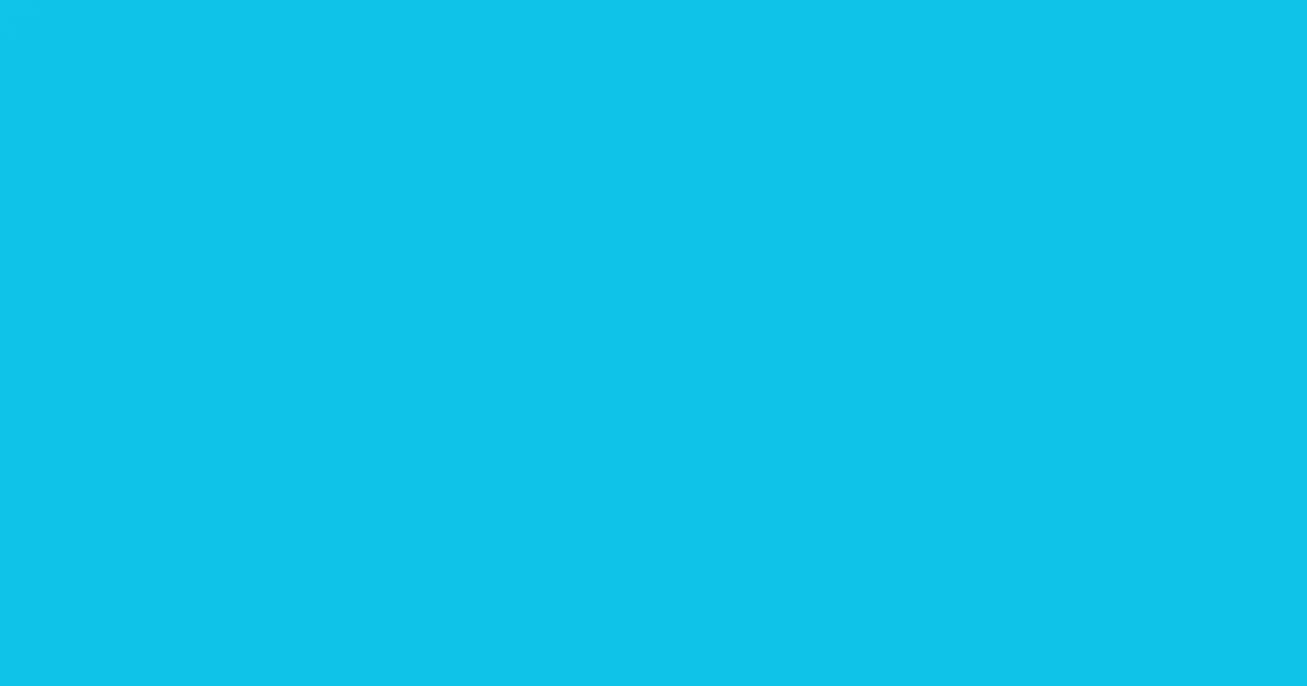 #0fc3e8 bright turquoise color image