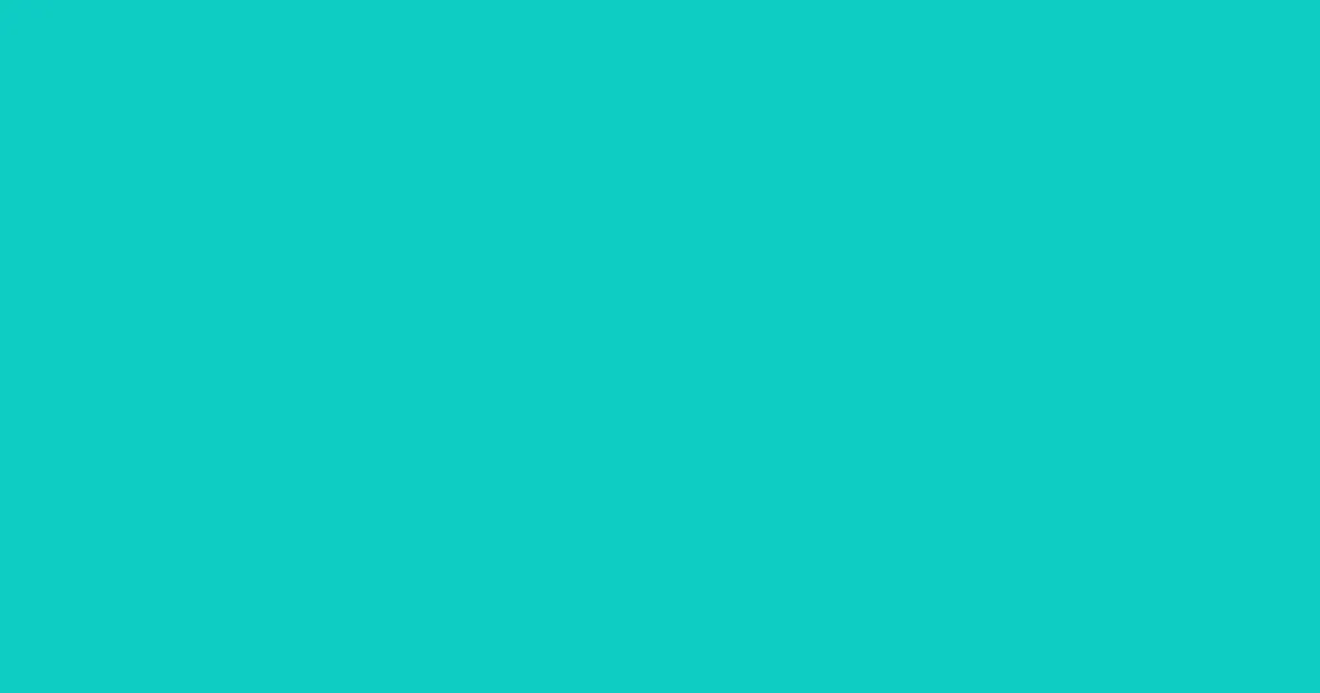 #0fcdc3 bright turquoise color image