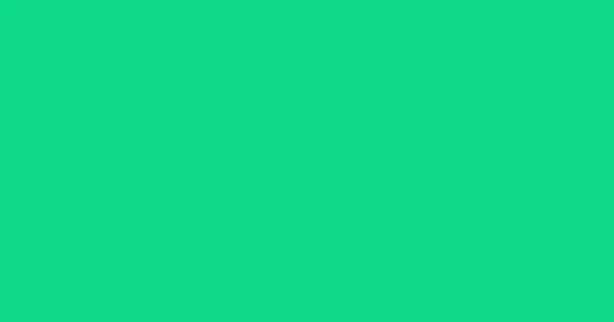 #0fda89 caribbean green color image