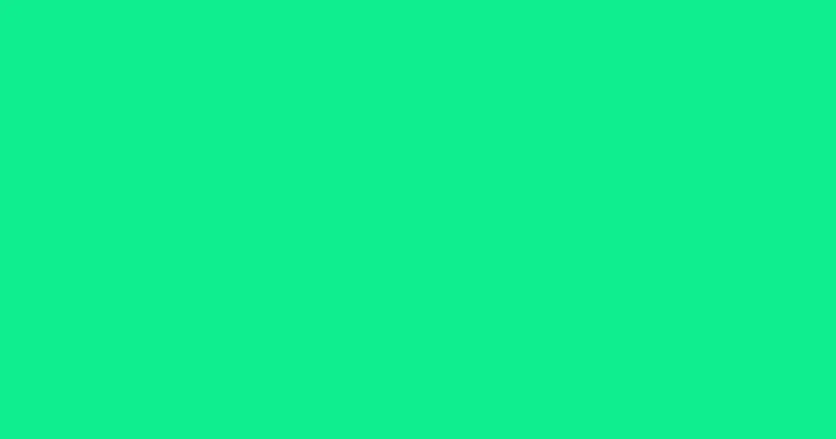 #0fee8d spring green color image