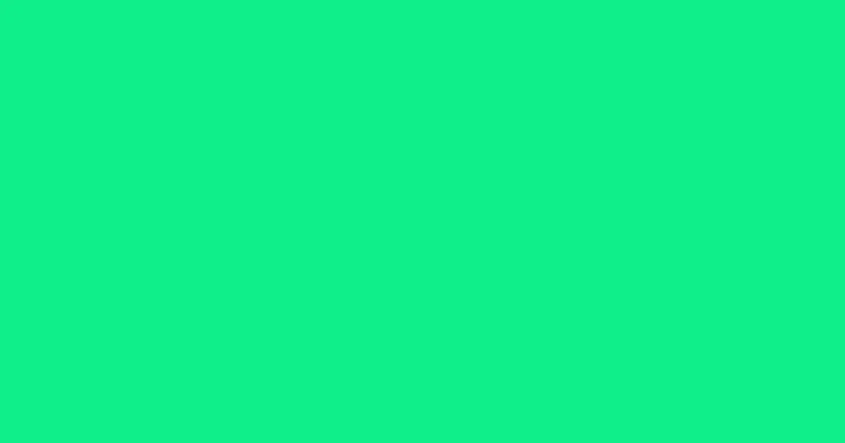 #0fef8a spring green color image