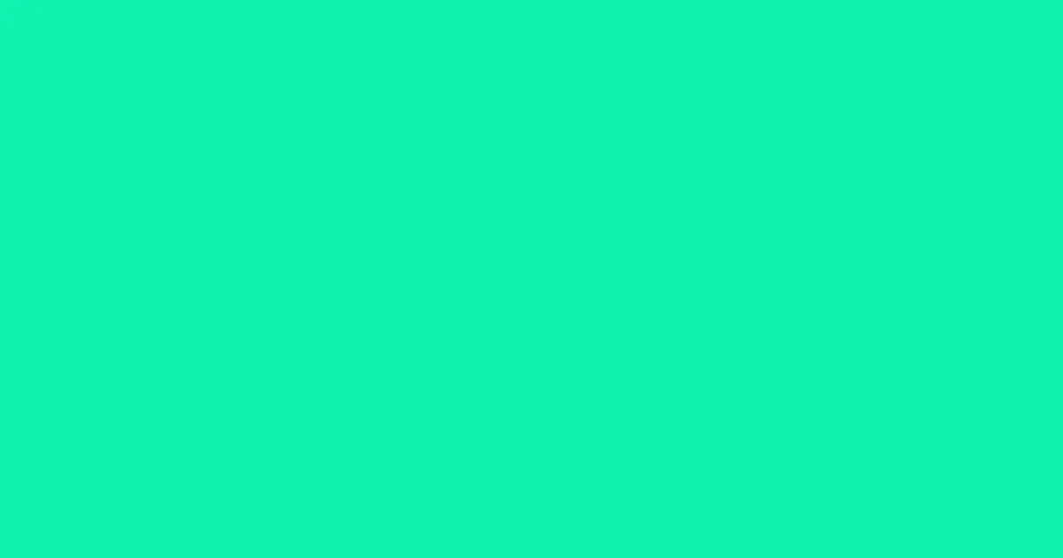 #0ff2ae bright turquoise color image