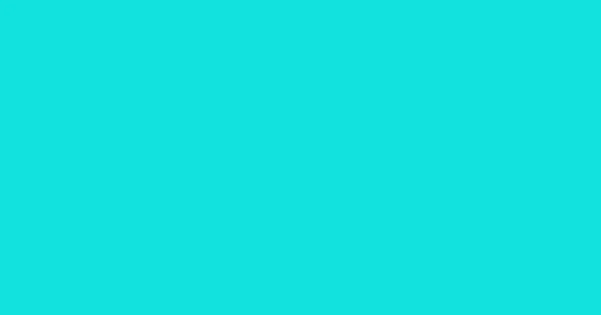 #12e1de bright turquoise color image