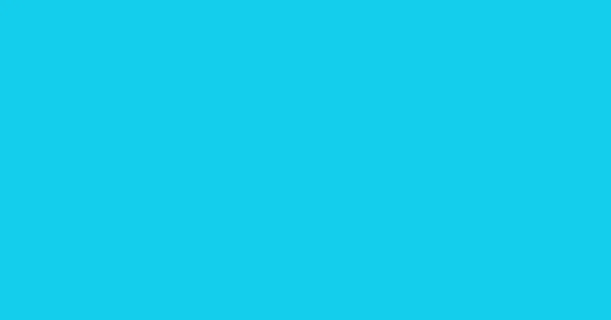 #13ceed bright turquoise color image