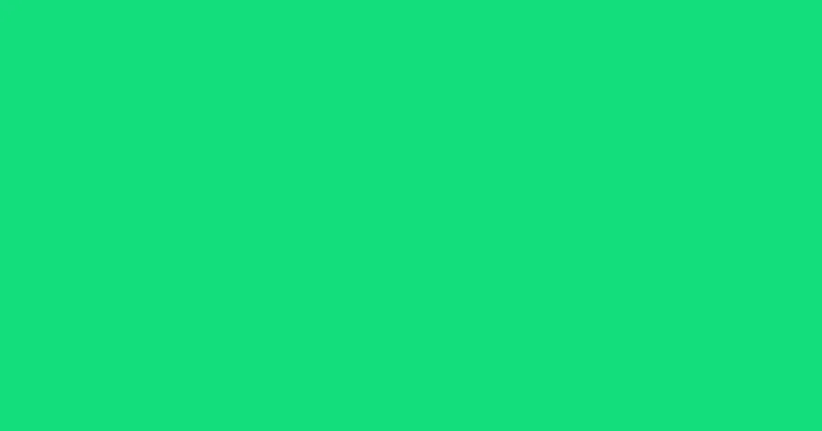 #13de7d caribbean green color image
